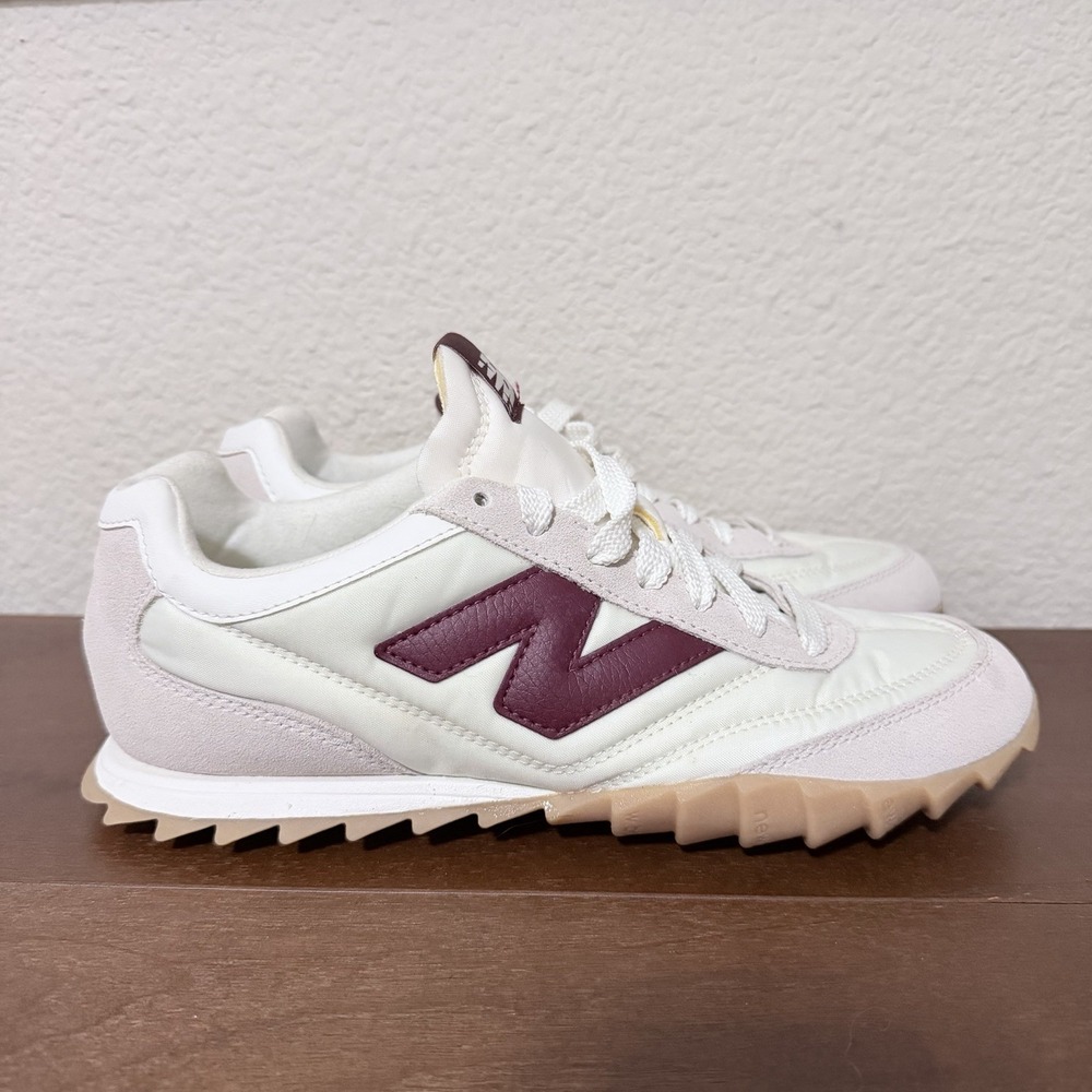New Balance Rc30 Unisex White Sea Salt Burgundy Sneaker Size 8 No Soles
